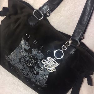 Juicy couture double bow rhinestone bag